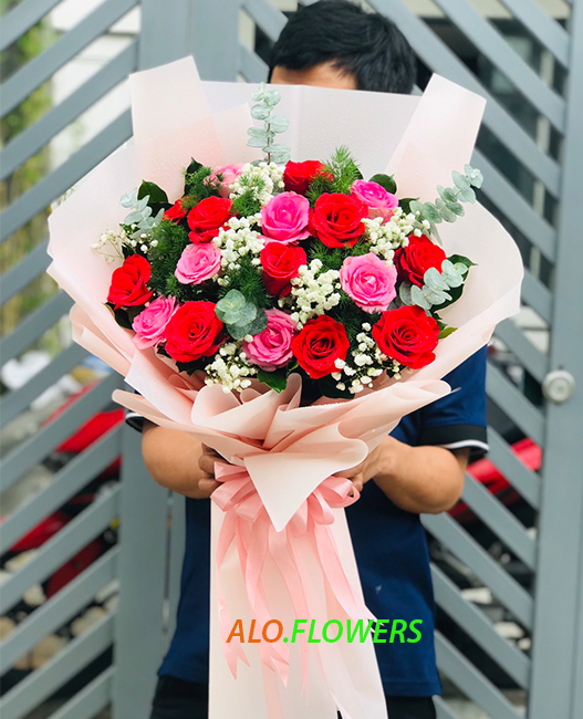 Lẵng hoa đồng tiền khai trương Chợ mới Pơng Drang Krông Búk